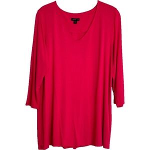 J. Jill Wearever Collection Tunic Blouse Size M Petite Watermelon Pink